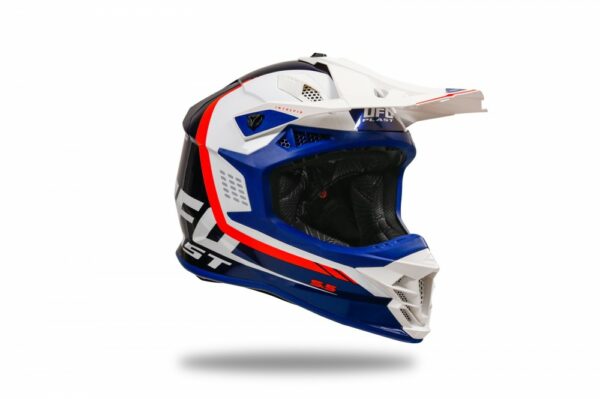 CASCO CROSS UFO INTREPID BLU/BIANCO - immagine 10