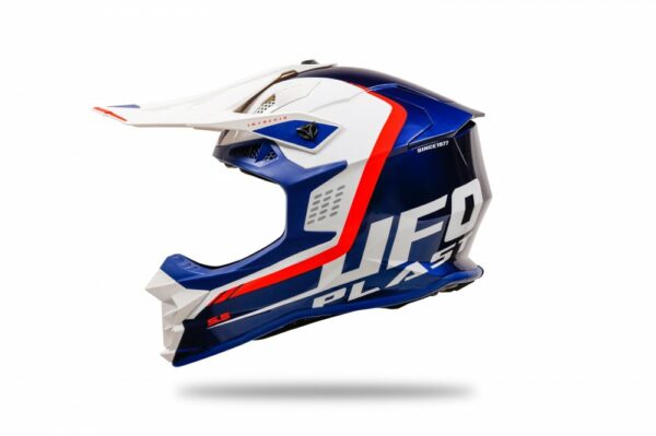 CASCO CROSS UFO INTREPID BLU/BIANCO