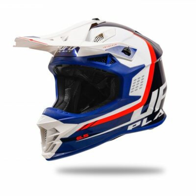 CASCO CROSS UFO INTREPID BLU/BIANCO