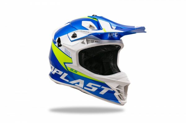 CASCO CROSS UFO INTREPID BLU/GIALLO - immagine 9