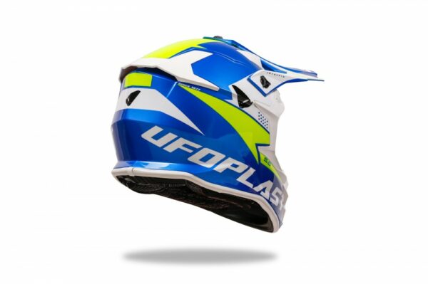 CASCO CROSS UFO INTREPID BLU/GIALLO - immagine 7