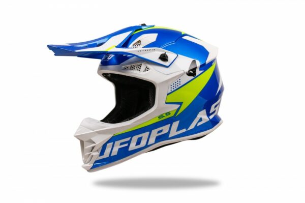 CASCO CROSS UFO INTREPID BLU/GIALLO - immagine 3