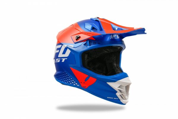 CASCO CROSS UFO INTREPID BLU/ARANCIO - immagine 10