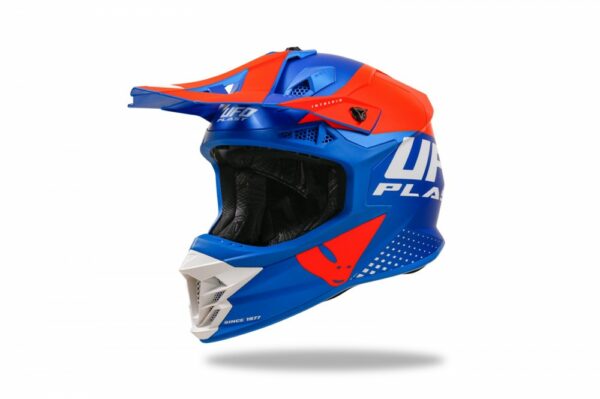 CASCO CROSS UFO INTREPID BLU/ARANCIO