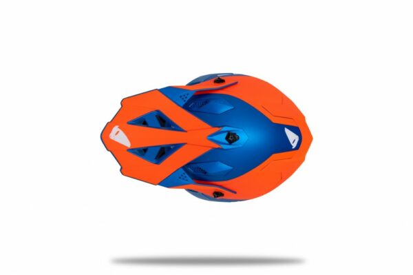 CASCO CROSS UFO INTREPID BLU/ARANCIO - immagine 2