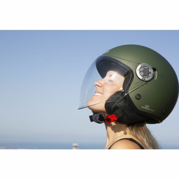 Casco Moto G20 Jet Doppia Visiera Verde Militare - immagine 9