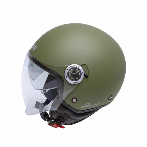 Casco Moto G20 Jet Doppia Visiera Verde Militare - immagine 4