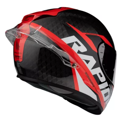 CASCO INTEGRALE MT HELMETS RAPIDE PRO CARBON C5 ROSSO LUCIDO